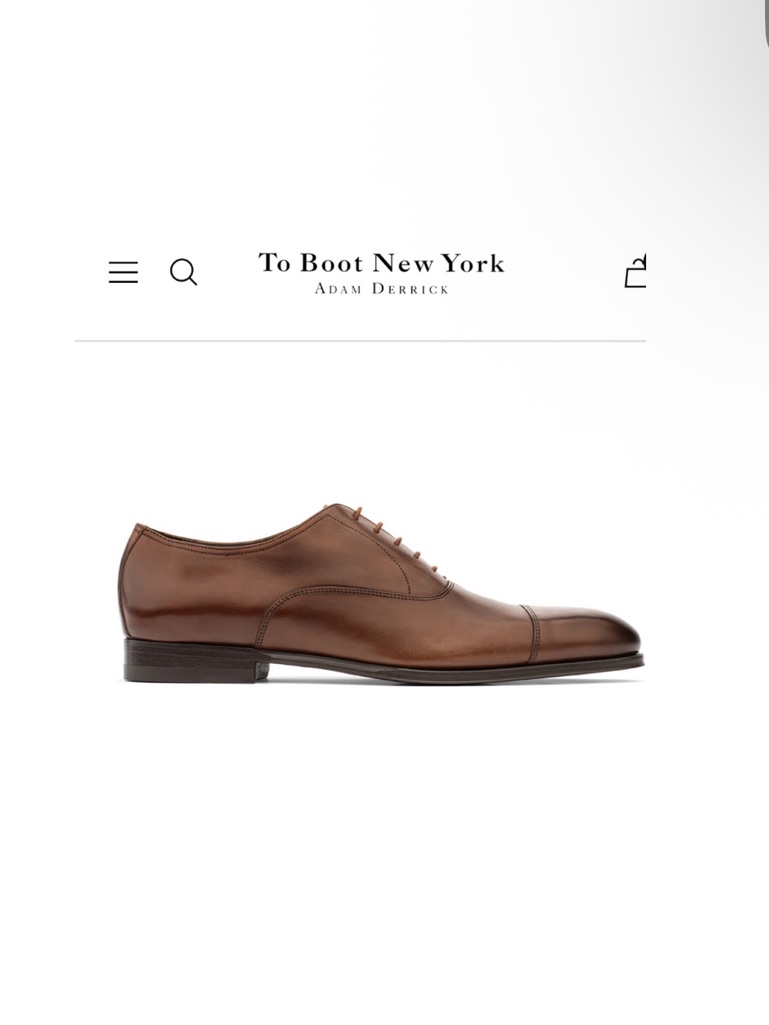 Nico Burnished Brown Calf Leather Cap Toe Oxford $450 Size 8 Burnished Brown
